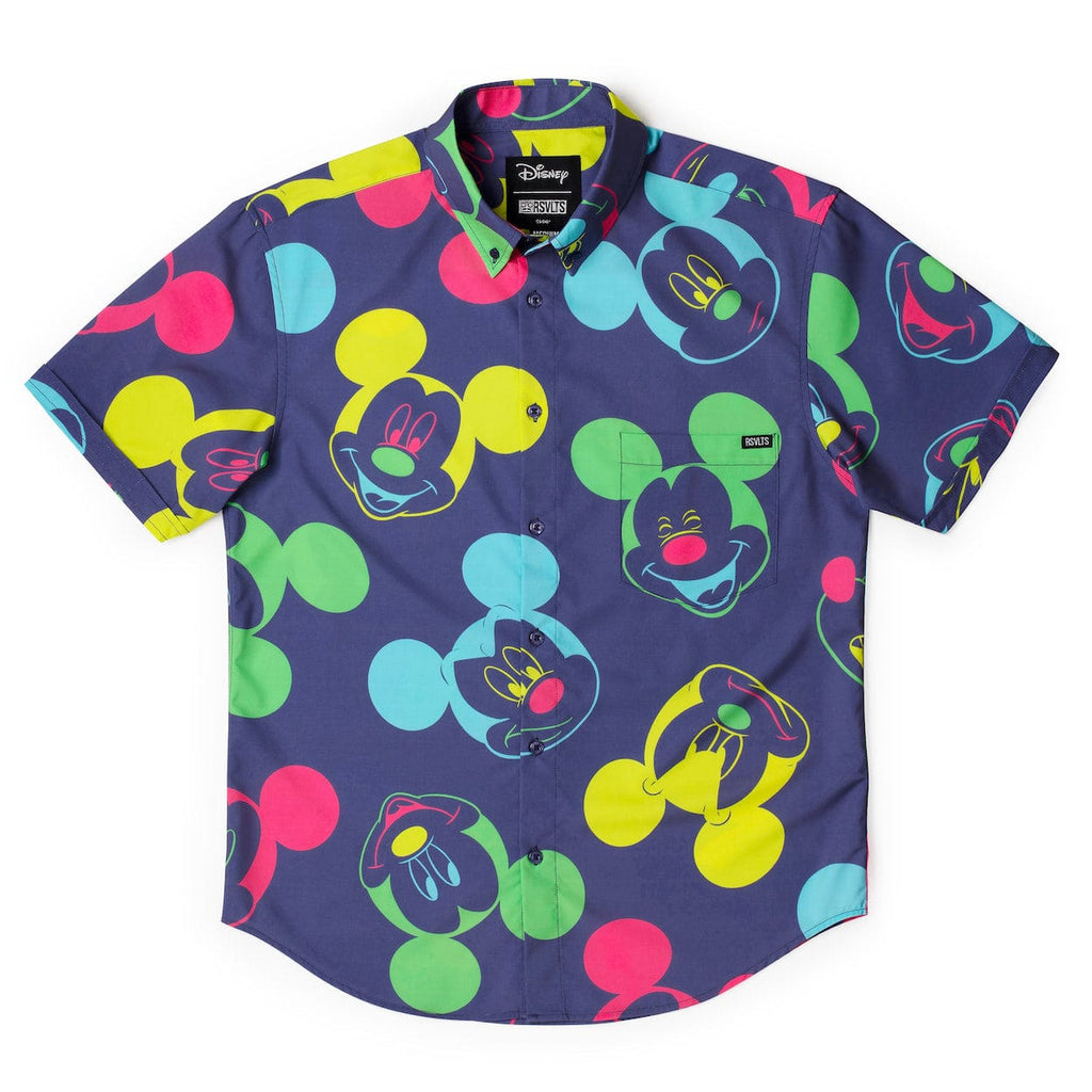 RSVLTS Mickey Pop KUNUFLEX Short Sleeve Shirt in White — detail 2