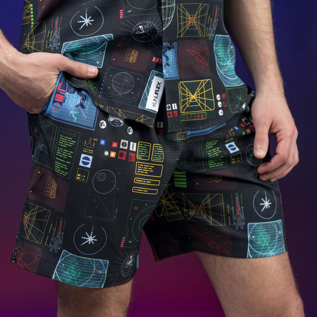 RSVLTS Battle of Yavin Hybrid Shorts in Black — detail 2