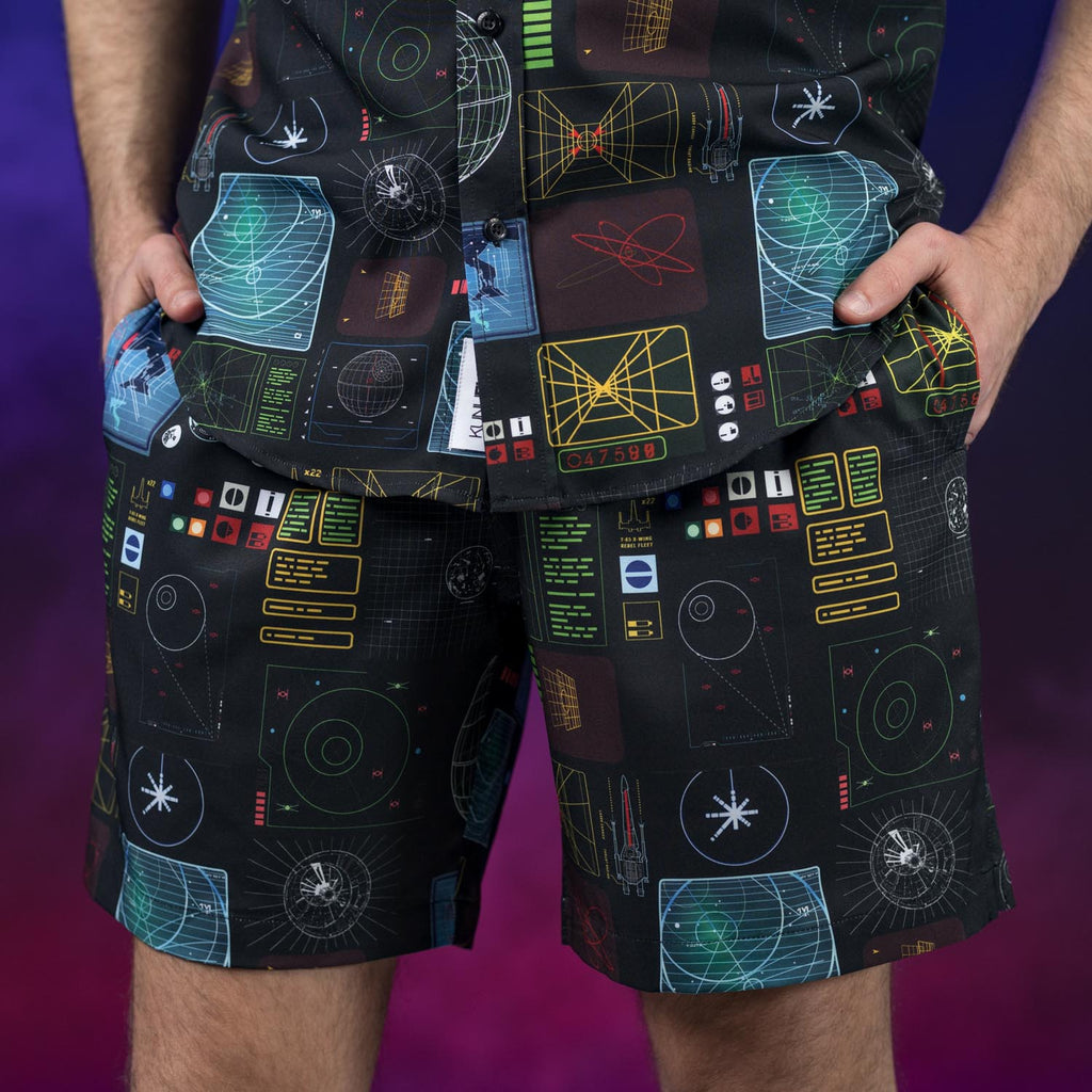 RSVLTS Battle of Yavin Hybrid Shorts in Black — detail 6