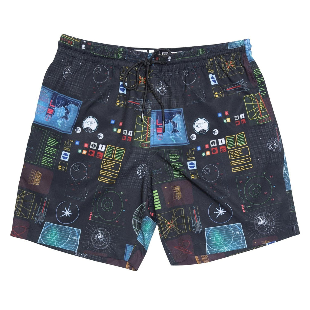 RSVLTS Battle of Yavin Hybrid Shorts in Black — front view