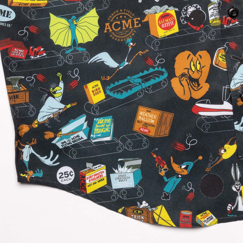 RSVLTS The ACME Catalog KUNUFLEX Short Sleeve Shirt in Gray — detail 8