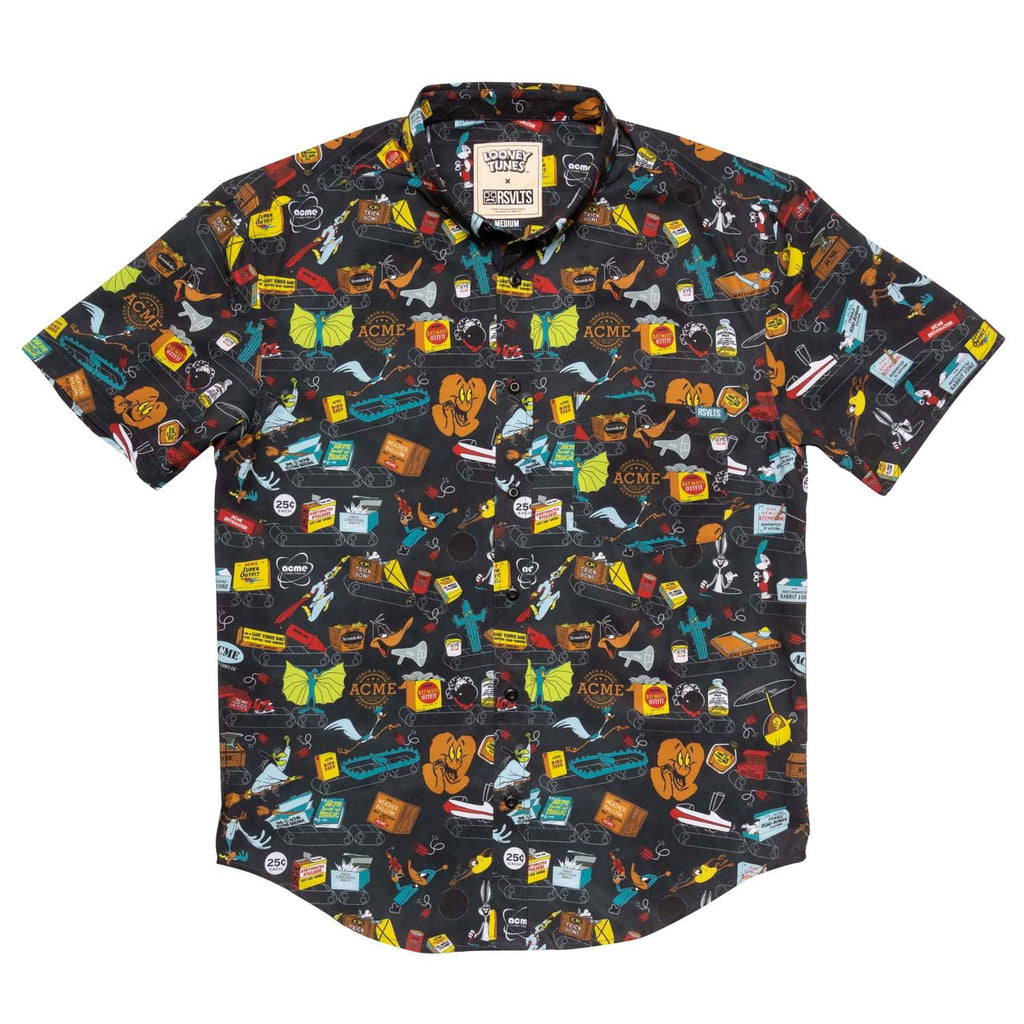 RSVLTS The ACME Catalog KUNUFLEX Short Sleeve Shirt in Gray — detail 7