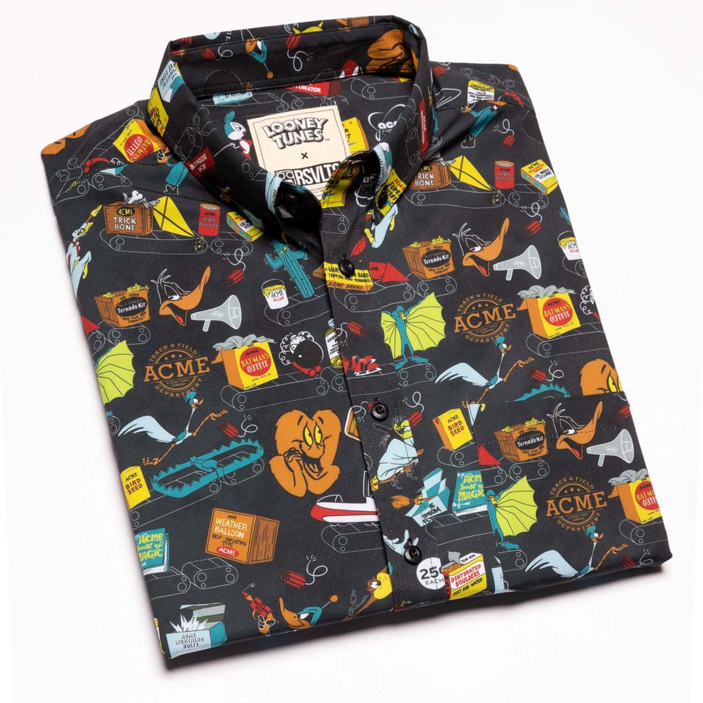 RSVLTS The ACME Catalog KUNUFLEX Short Sleeve Shirt in Gray — detail 13