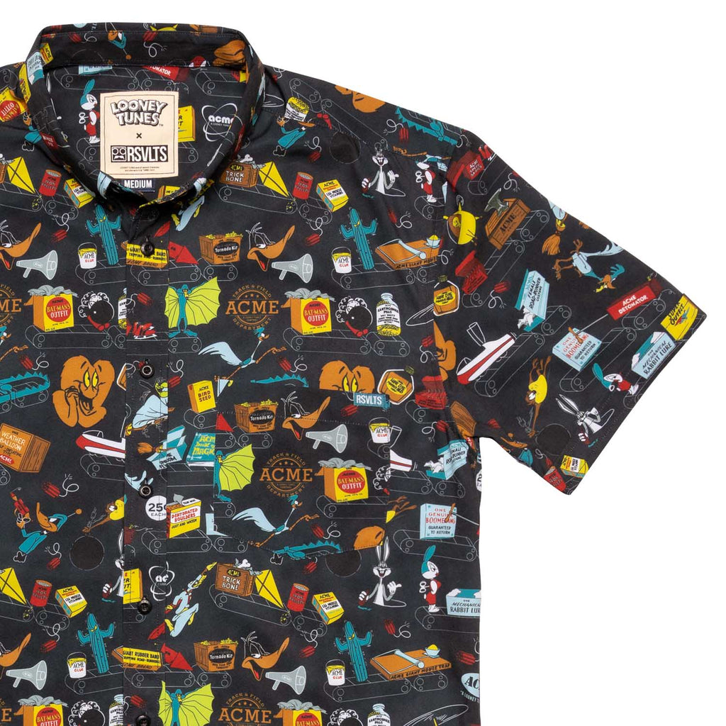 RSVLTS The ACME Catalog KUNUFLEX Short Sleeve Shirt in Gray — detail 5