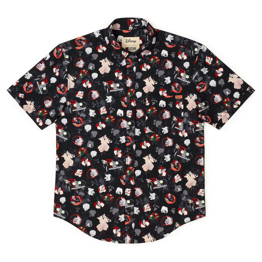 RSVLTS Perfectly Wretched KUNUFLEX Short Sleeve Shirt in Black — detail 7