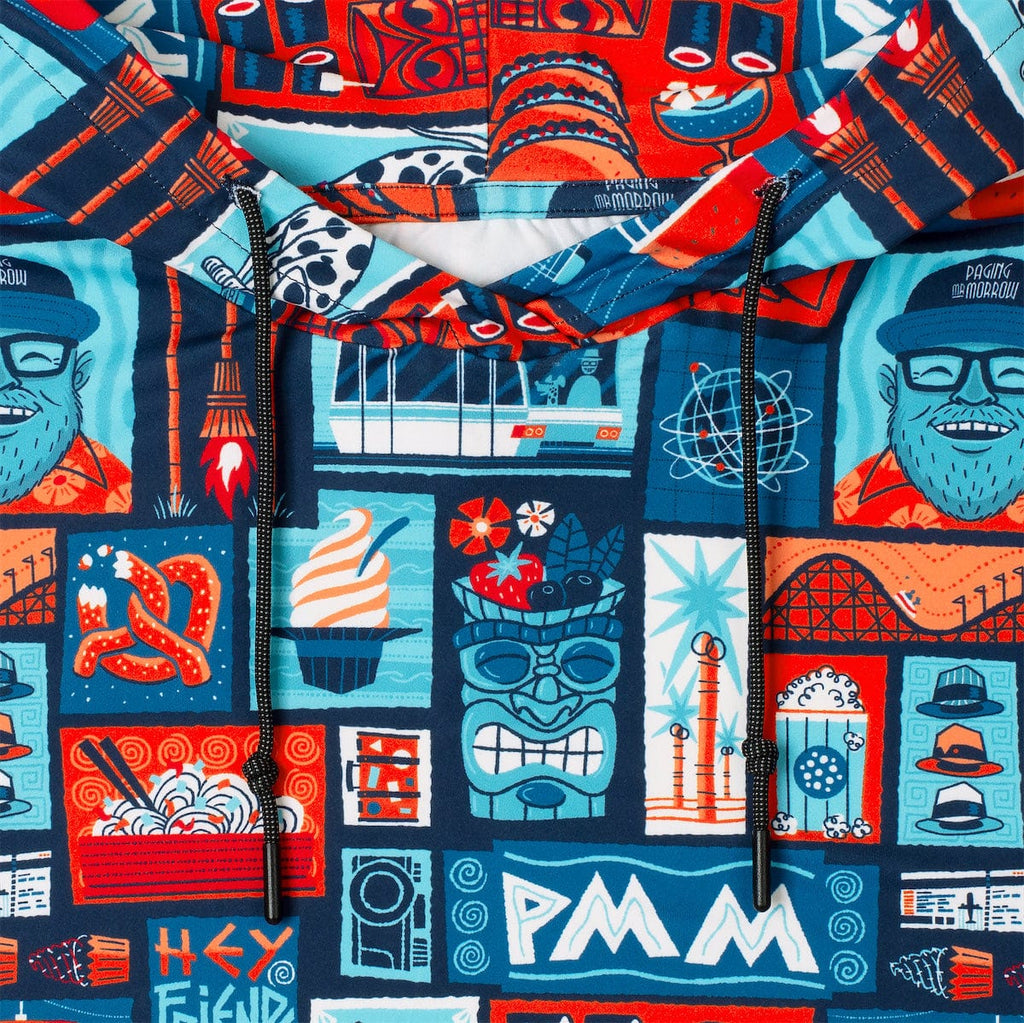 RSVLTS Hey, Friends Performance Hoodie in Blue — detail 2