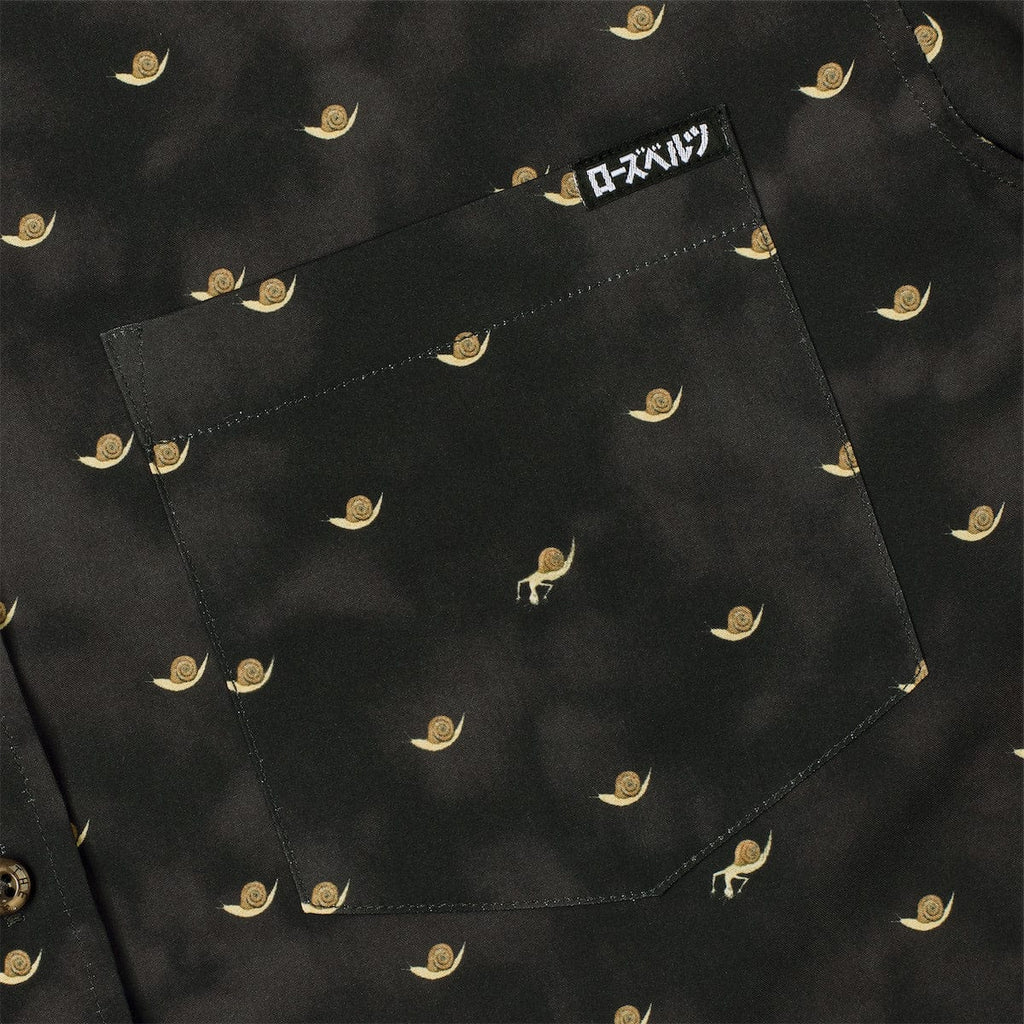 RSVLTS It’s Tsumura! KUNUFLEX Short Sleeve Shirt in Black — detail 3