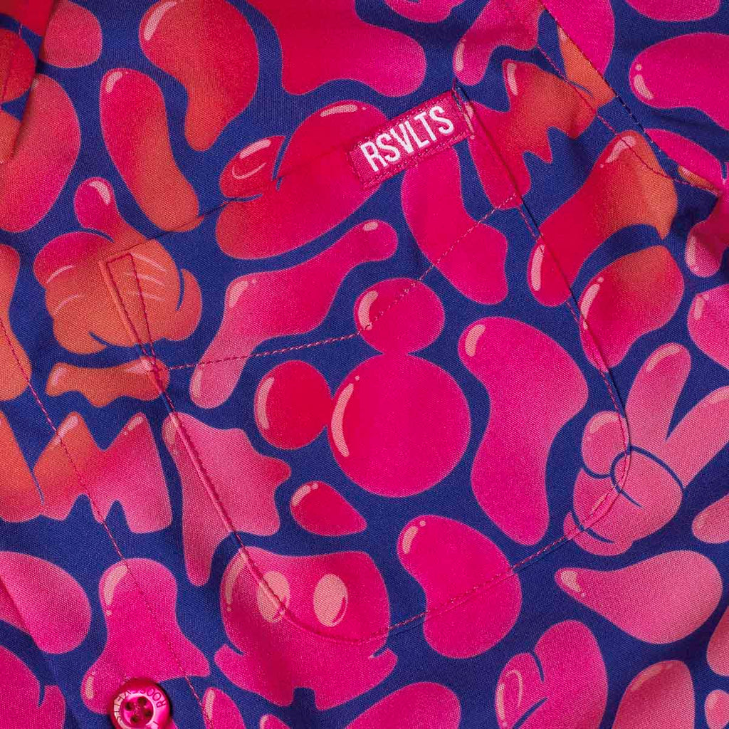 RSVLTS Glow Flow Mickey Preschool KUNUFLEX Short Sleeve Shirt in Pink — detail 5