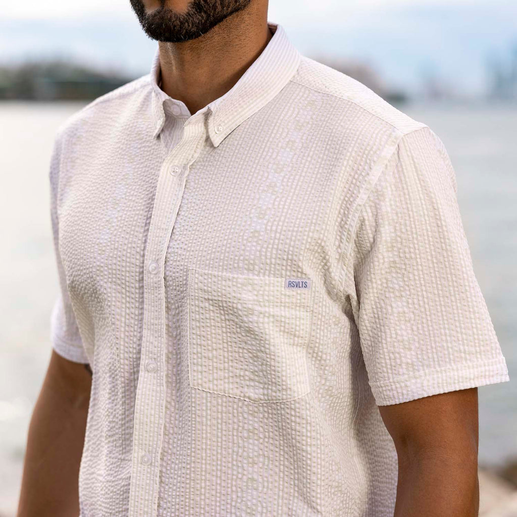 RSVLTS Boardwalk Mickeys Stretch Seersucker Short Sleeve Shirt — detail 8