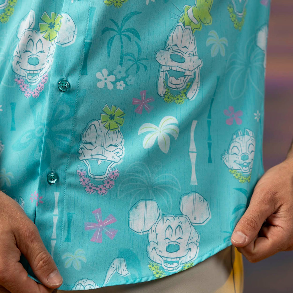 RSVLTS Island Smilin' KUNUFLEX Short Sleeve Shirt in Green — detail 8