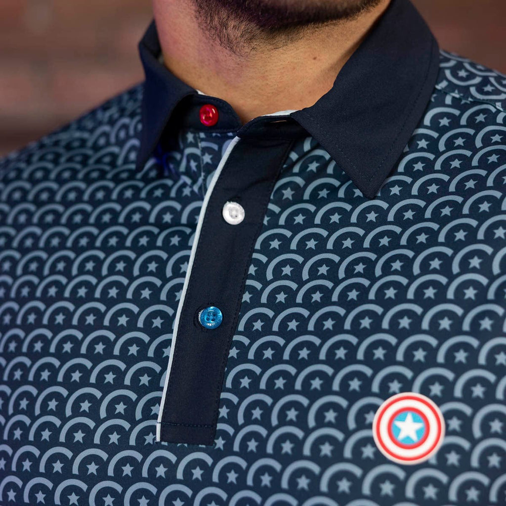 RSVLTS Virtually Indestructible All-Day Polo in Blue — detail 6