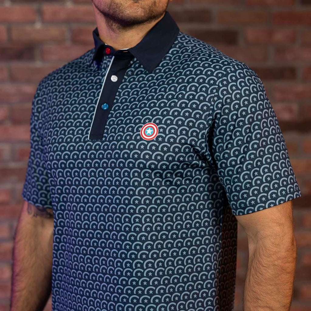 RSVLTS Virtually Indestructible All-Day Polo in Blue — detail 4