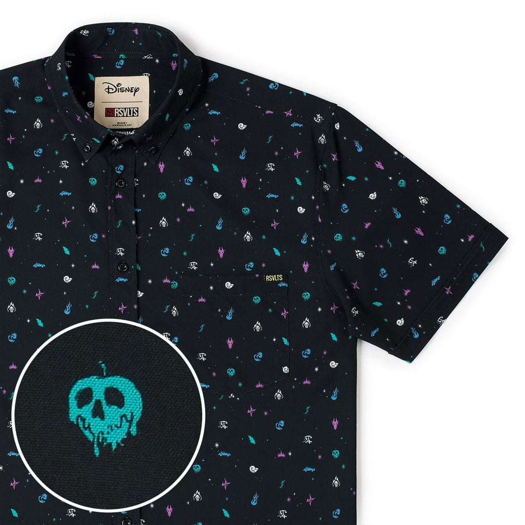 RSVLTS Terrible Trinkets KUNUFLEX Short Sleeve Shirt in Black — front view