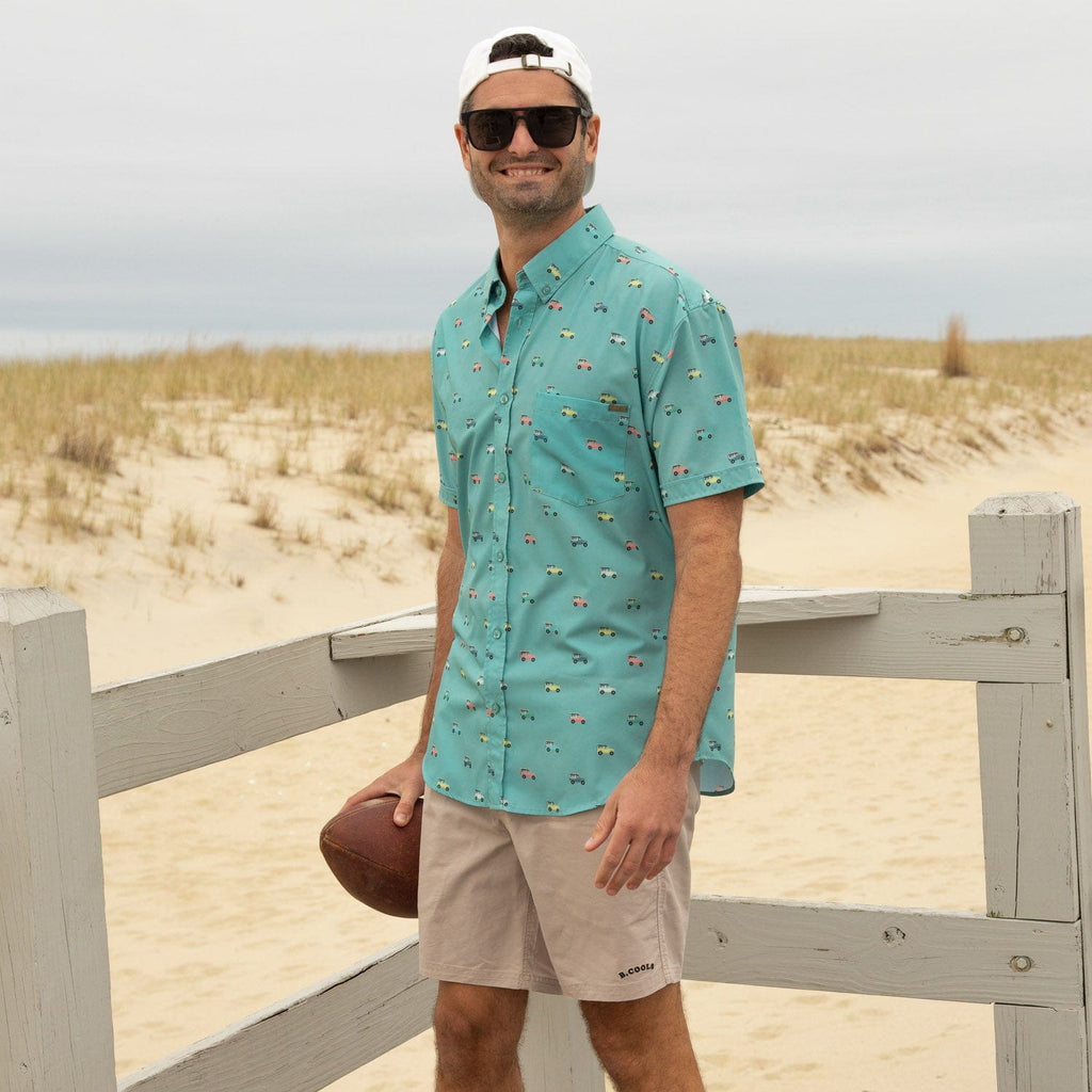 RSVLTS Beach Cruiser KUNUFLEX Short Sleeve Shirt in Green — detail 8