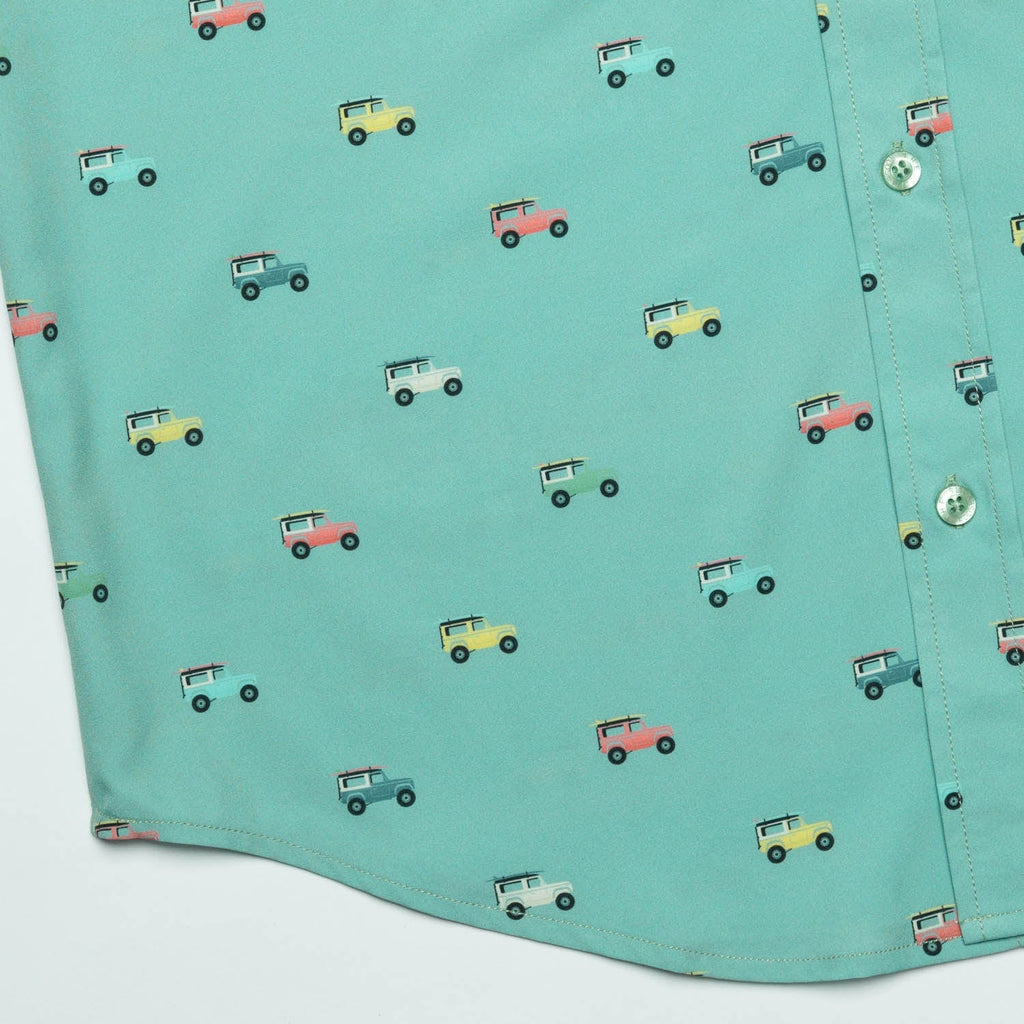 RSVLTS Beach Cruiser KUNUFLEX Short Sleeve Shirt in Green — detail 4