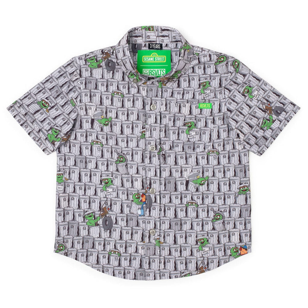 RSVLTS Scram! Preschool KUNUFLEX Short Sleeve Shirt in Black — detail 2