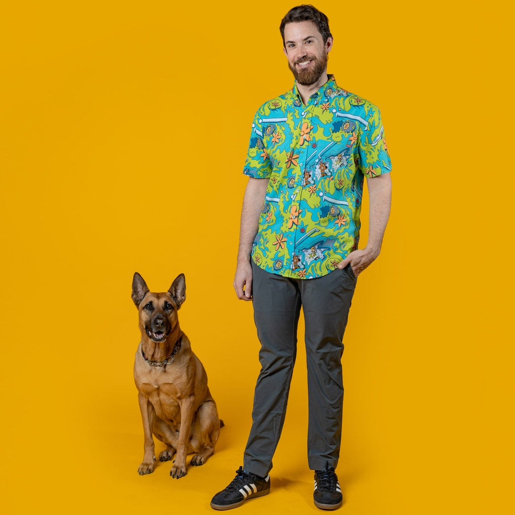 RSVLTS Road Trippin KUNUFLEX Short Sleeve Shirt in Blue — detail 8