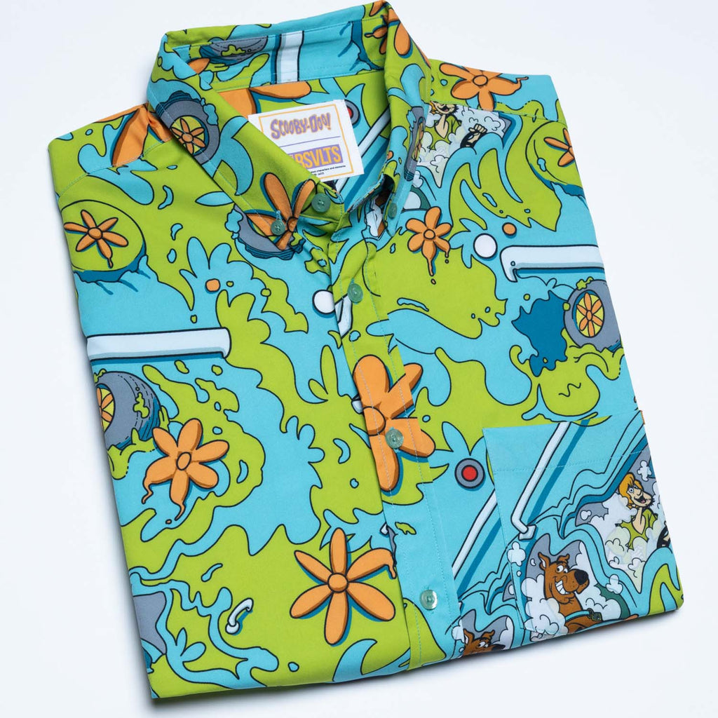 RSVLTS Road Trippin KUNUFLEX Short Sleeve Shirt in Blue — detail 9