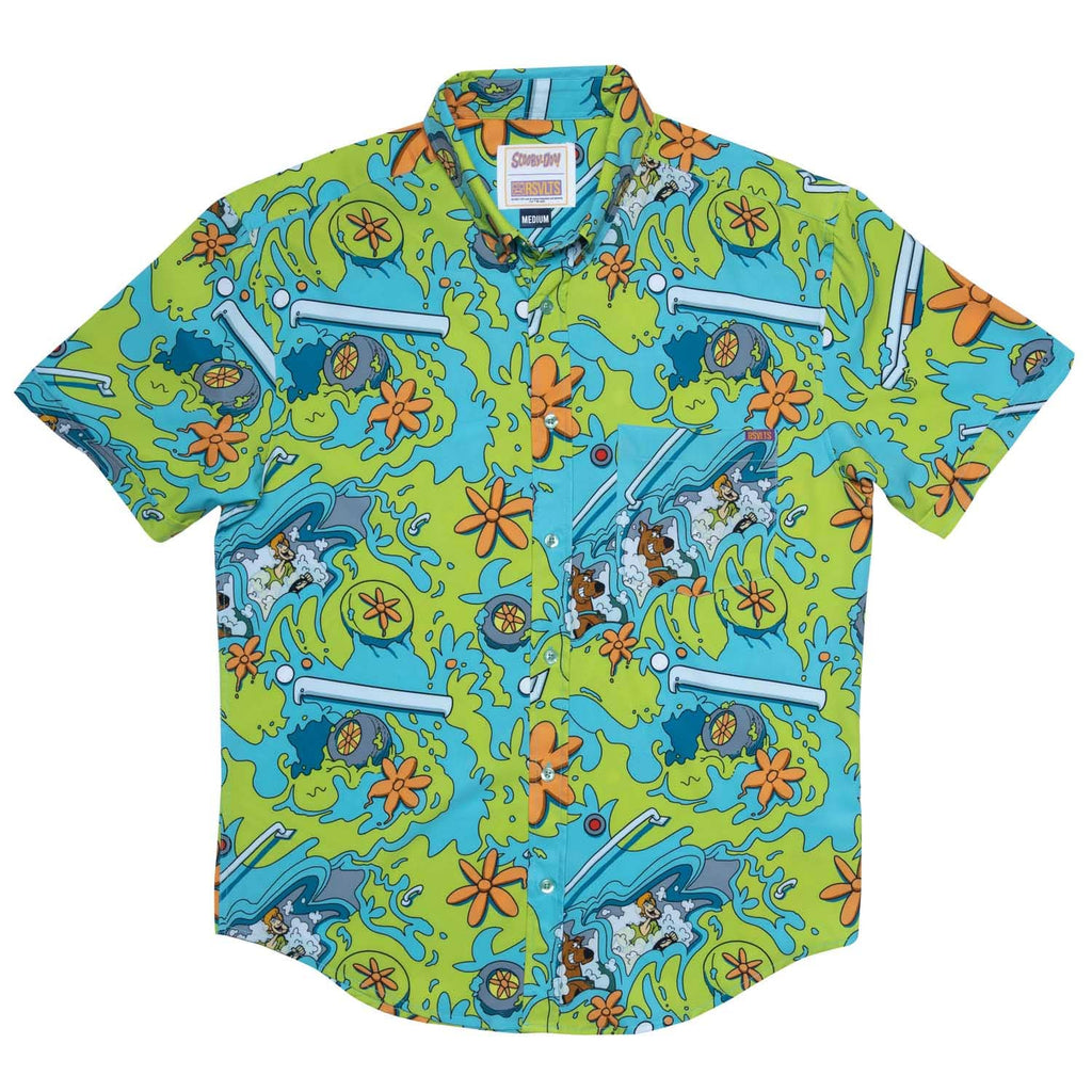RSVLTS Road Trippin KUNUFLEX Short Sleeve Shirt in Blue — detail 3