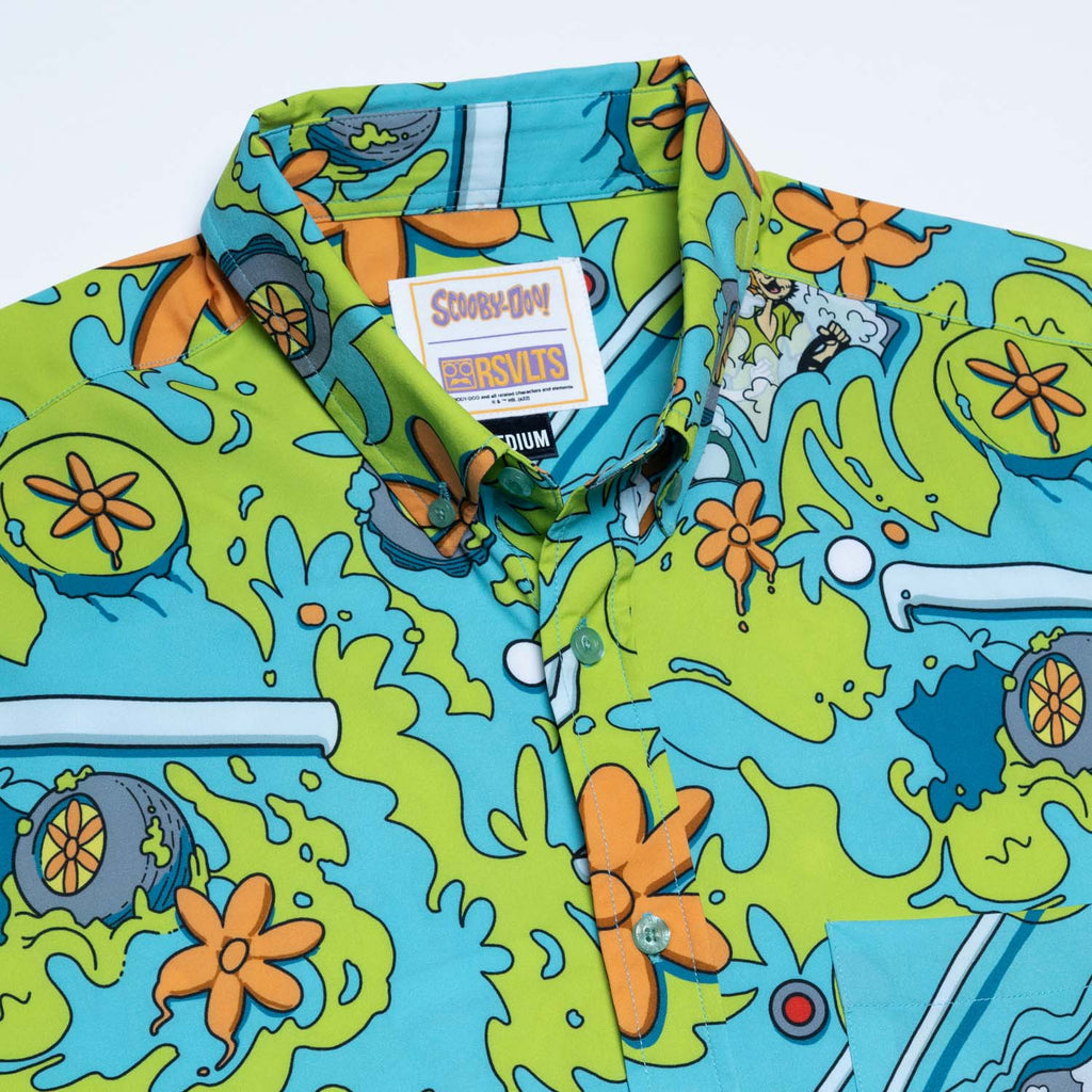RSVLTS Road Trippin KUNUFLEX Short Sleeve Shirt in Blue — detail 5