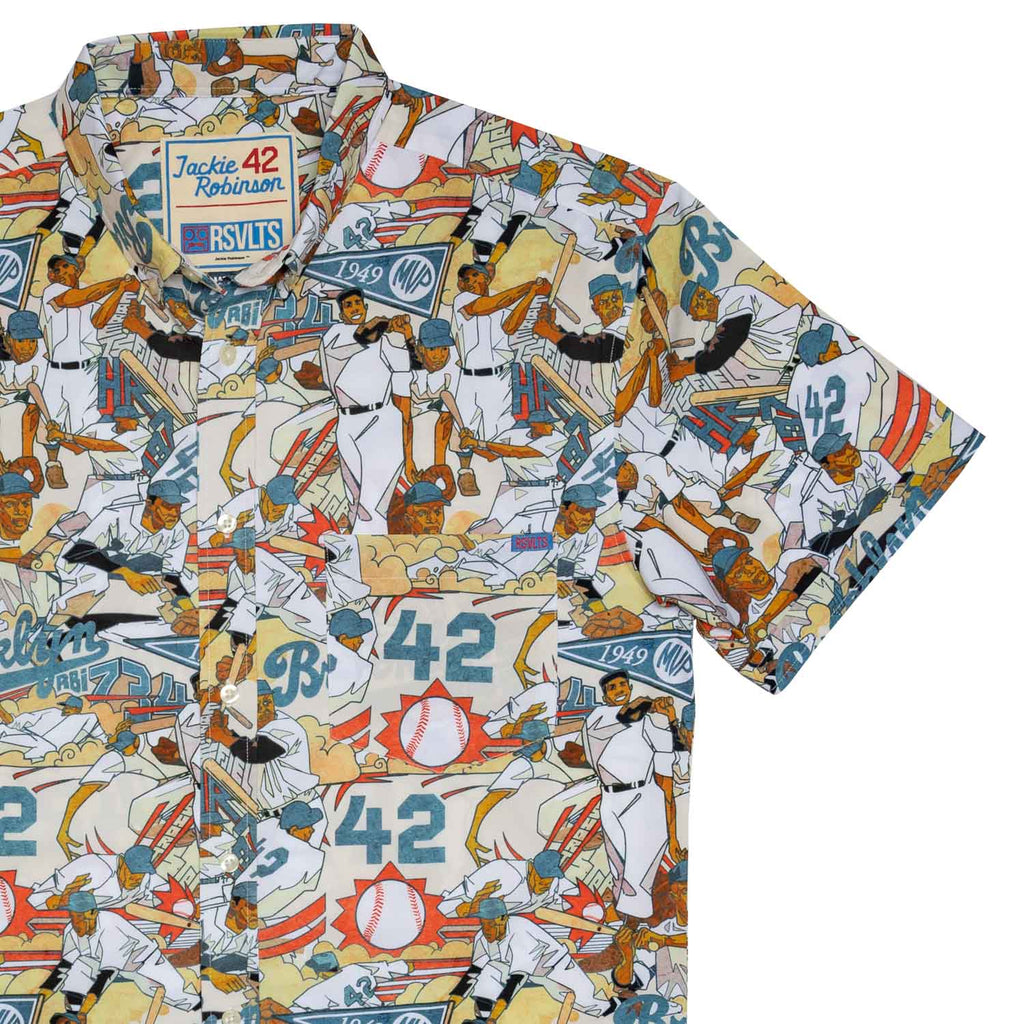 RSVLTS Hate To Lose KUNUFLEX Short Sleeve Shirt in Multicolor — front view