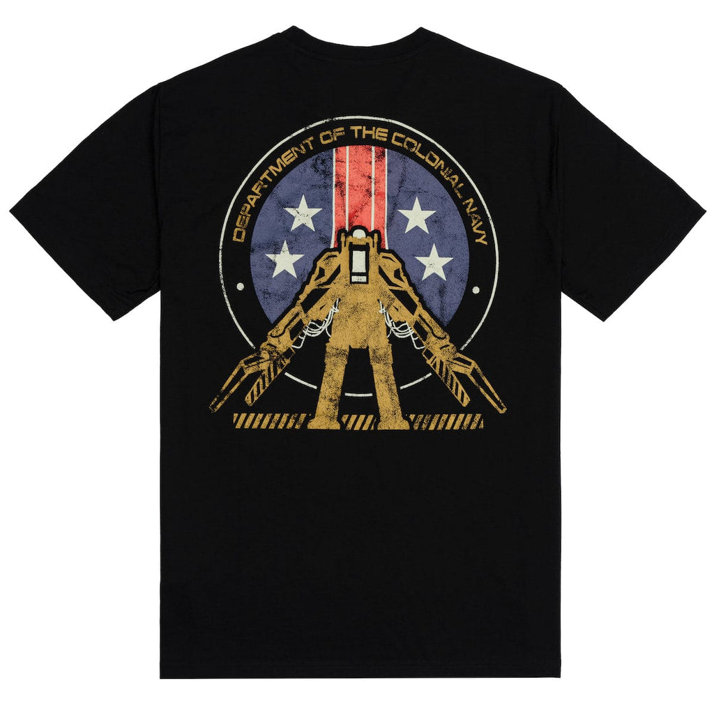 RSVLTS Department of the Colonial Navy Crewneck Tee in Black — detail 7