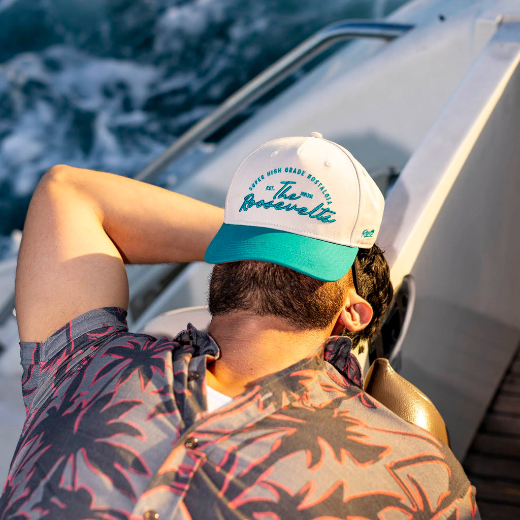 RSVLTS Super High Grade Nostalgia (Teal) 5-Panel Hat in Green — detail 7