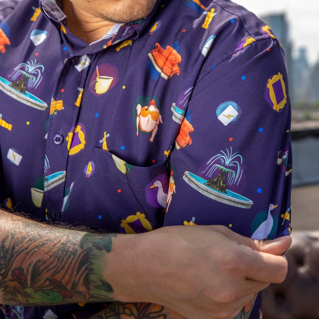 RSVLTS The One With Everything KUNUFLEX Short Sleeve Shirt in Purple — detail 10