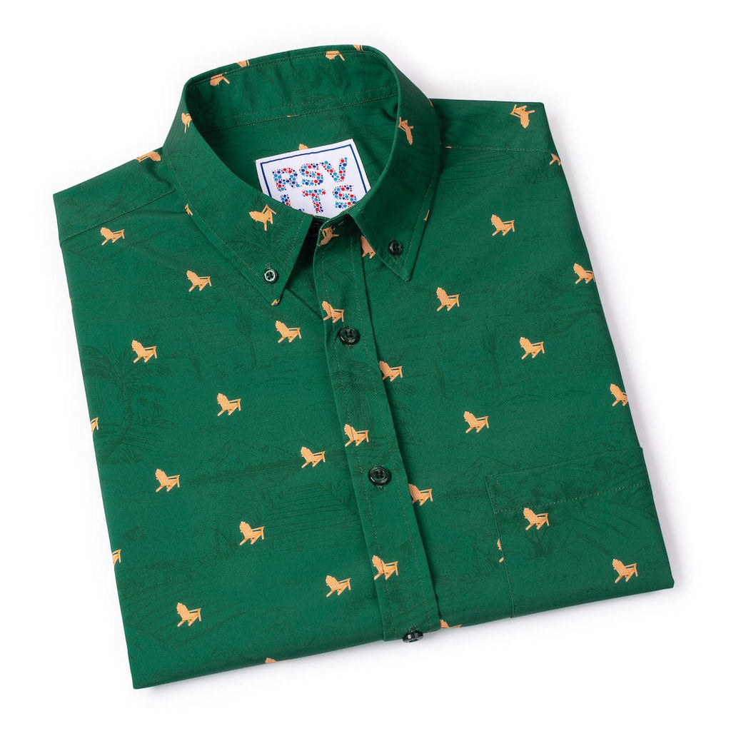RSVLTS Lil 'Rondacks KUNUFLEX Short Sleeve Shirt in Green — detail 6