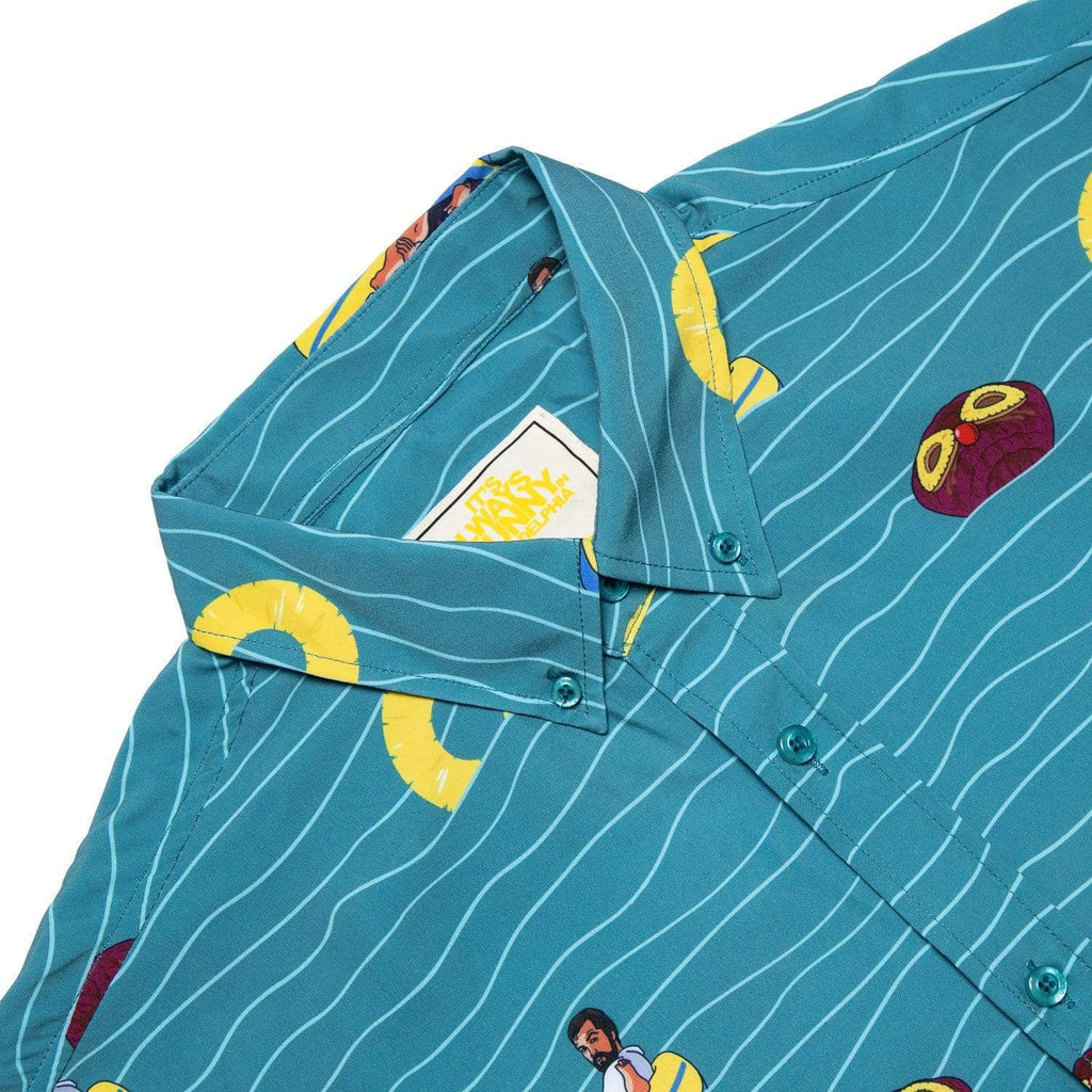 RSVLTS Rum Ham KUNUFLEX Short Sleeve Shirt in Blue — detail 9