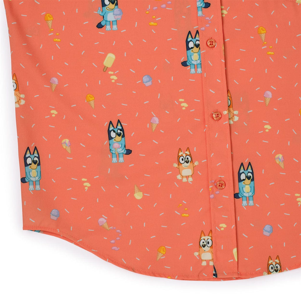 RSVLTS Don’t Let It Melt KUNUFLEX Short Sleeve Shirt in Orange — detail 7