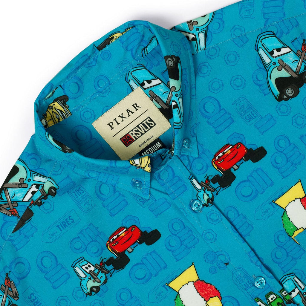 RSVLTS Pit Stop KUNUFLEX Short Sleeve Shirt in Blue — detail 5