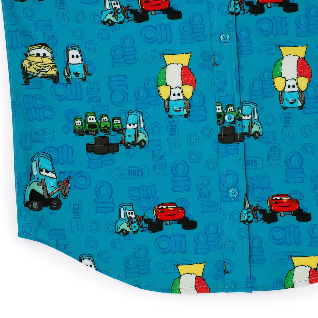 RSVLTS Pit Stop KUNUFLEX Short Sleeve Shirt in Blue — detail 7