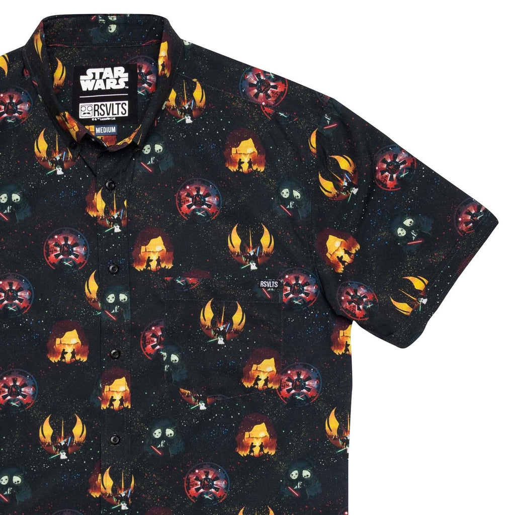 RSVLTS Journey to the Dark Side KUNUFLEX Short Sleeve Shirt in Black — detail 6
