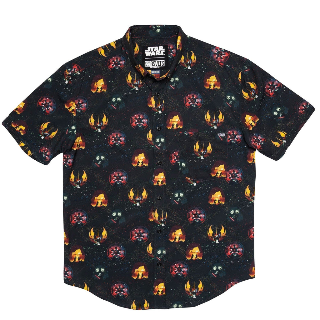 RSVLTS Journey to the Dark Side KUNUFLEX Short Sleeve Shirt in Black — detail 7