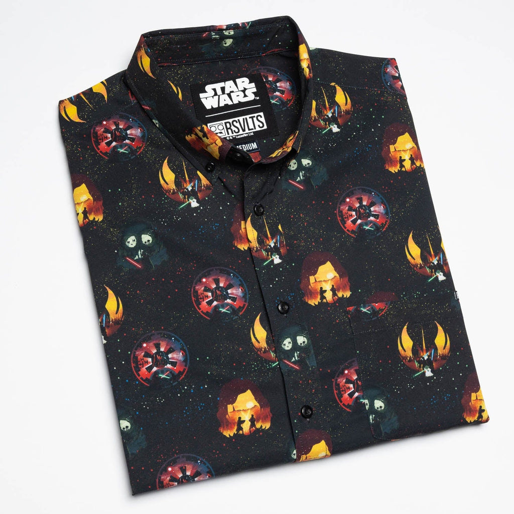 RSVLTS Journey to the Dark Side KUNUFLEX Short Sleeve Shirt in Black — detail 17