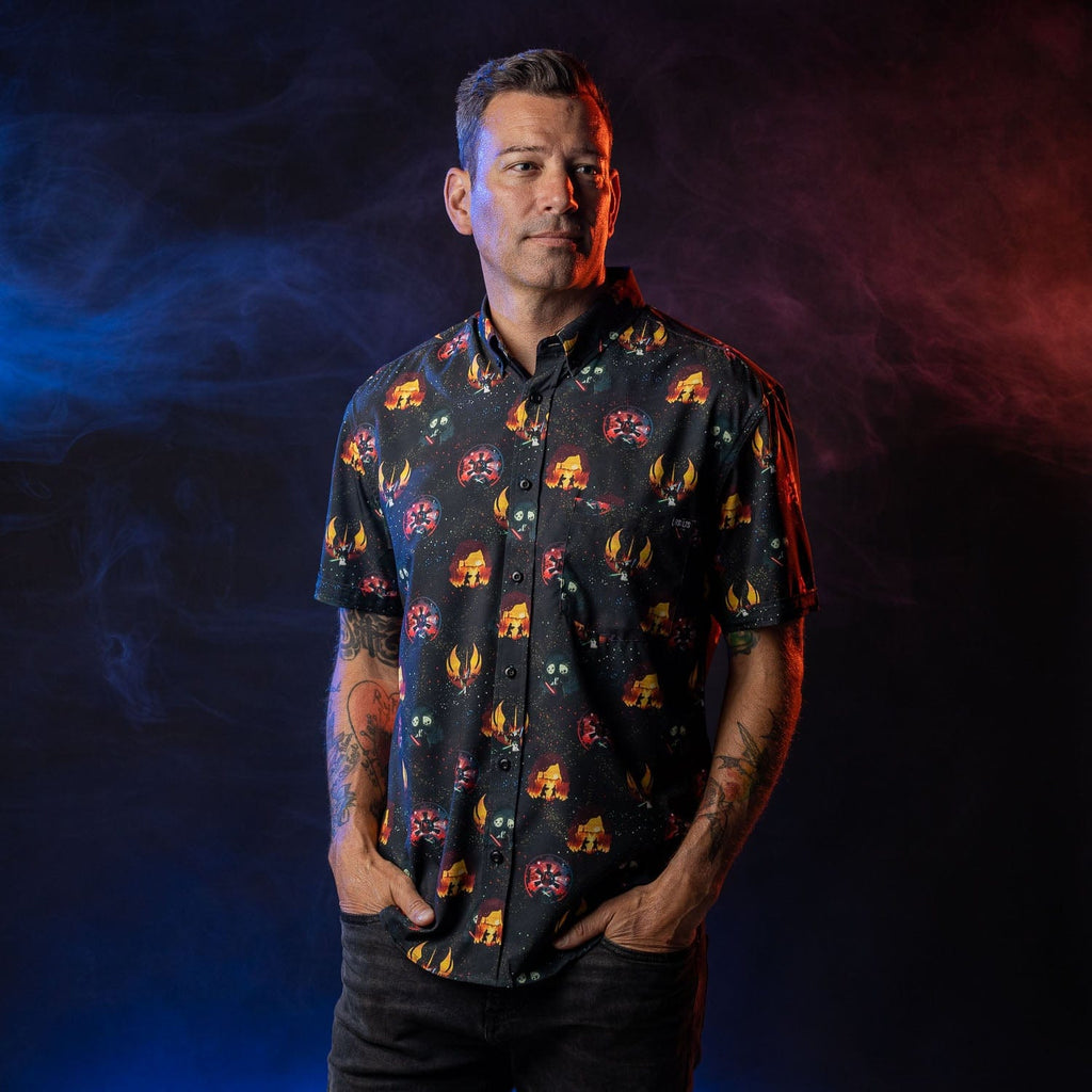 RSVLTS Journey to the Dark Side KUNUFLEX Short Sleeve Shirt in Black — detail 13