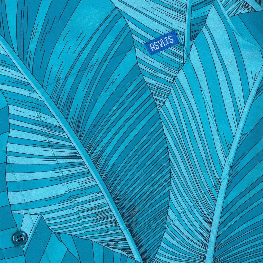 RSVLTS No Signal KUNUFLEX Short Sleeve Shirt in Blue — detail 7