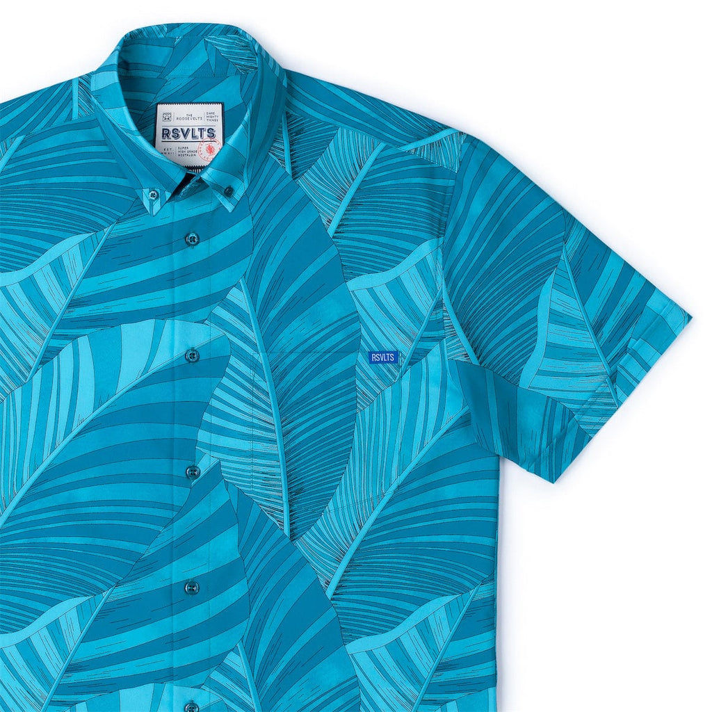 RSVLTS No Signal KUNUFLEX Short Sleeve Shirt in Blue — detail 5