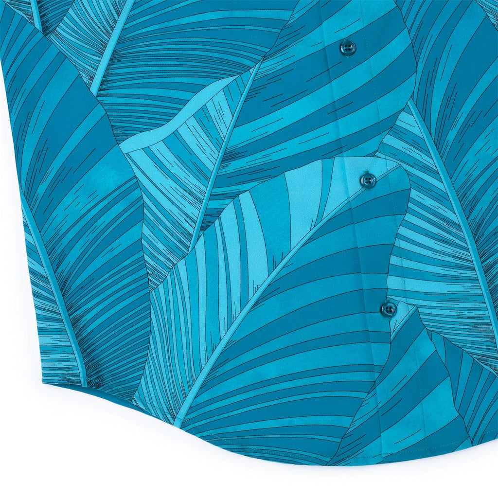 RSVLTS No Signal KUNUFLEX Short Sleeve Shirt in Blue — detail 10