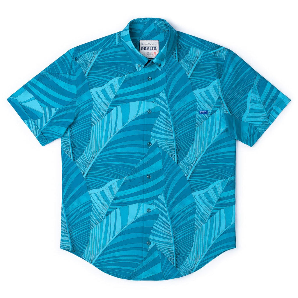 RSVLTS No Signal KUNUFLEX Short Sleeve Shirt in Blue — detail 8