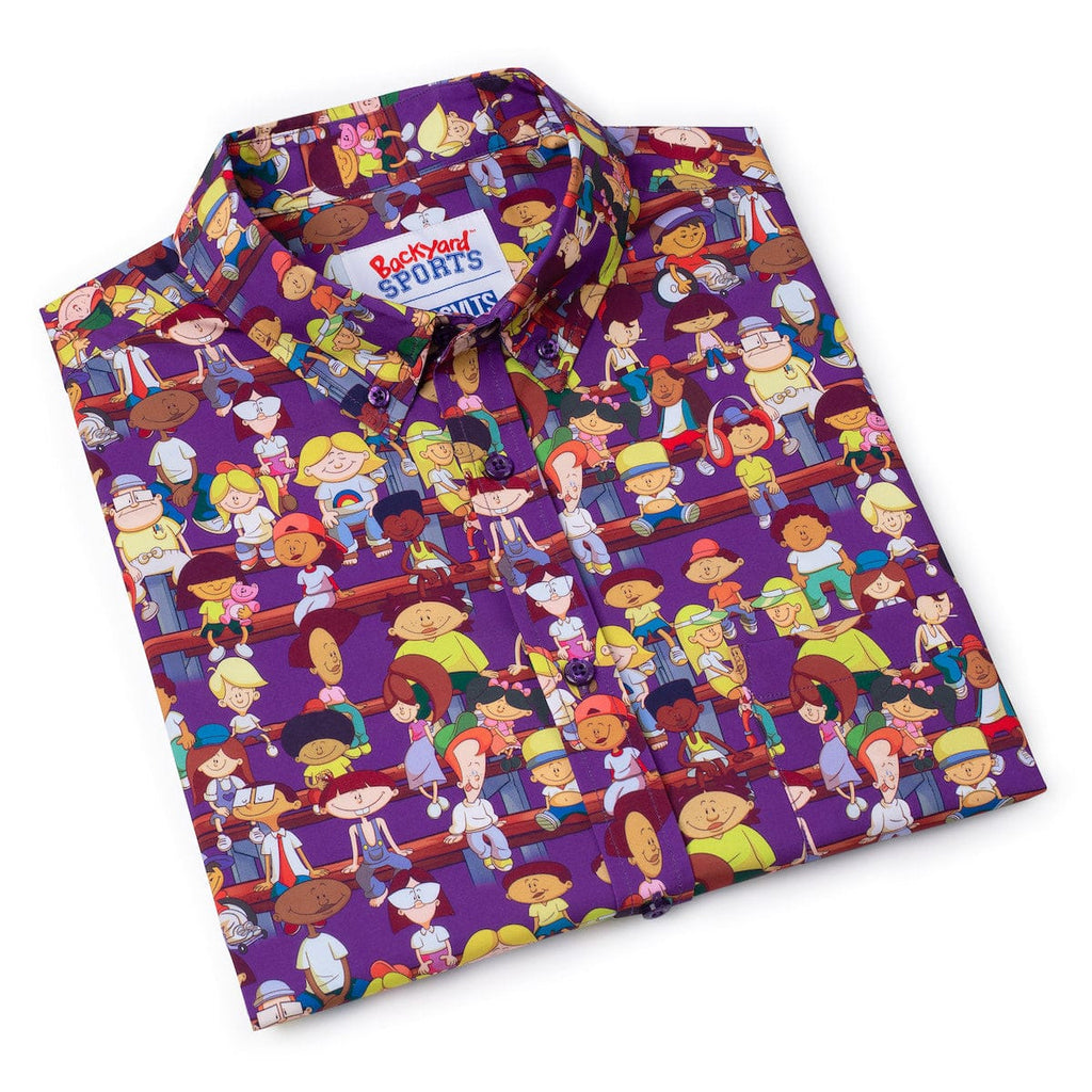 RSVLTS Backyard Bleachers KUNUFLEX Short Sleeve Shirt in Purple — detail 11