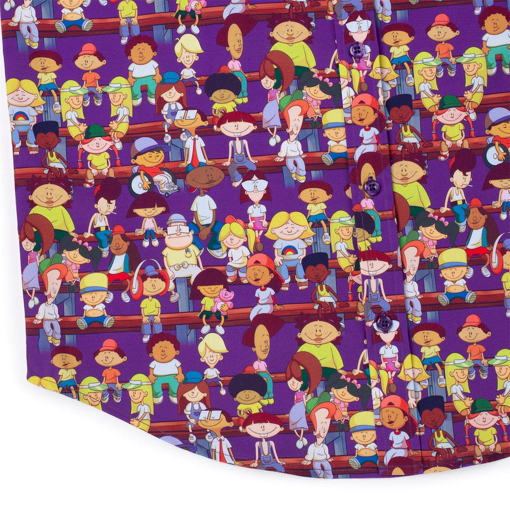 RSVLTS Backyard Bleachers KUNUFLEX Short Sleeve Shirt in Purple — detail 10