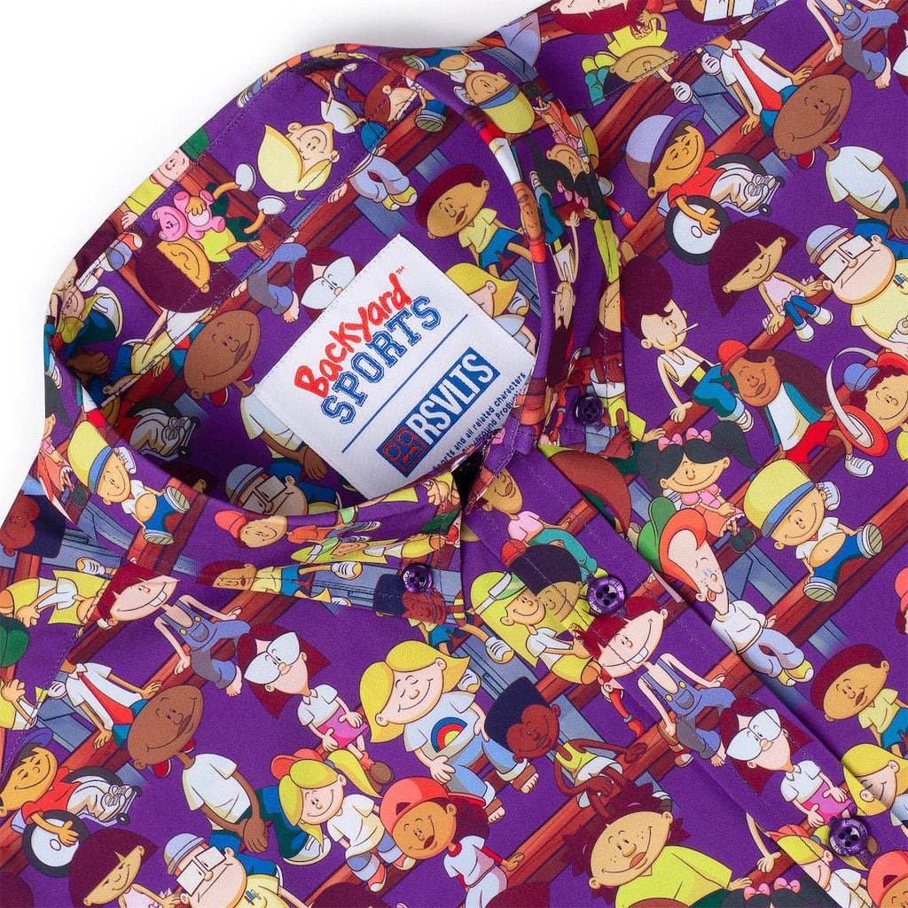 RSVLTS Backyard Bleachers KUNUFLEX Short Sleeve Shirt in Purple — detail 9