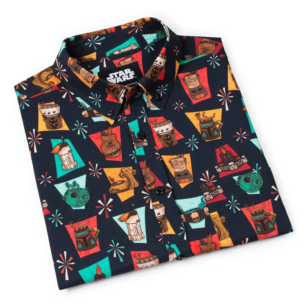 RSVLTS Cosmic Cocktails KUNUFLEX Short Sleeve Shirt in Black — detail 12