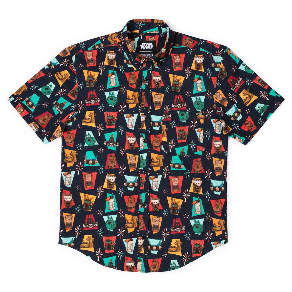 RSVLTS Cosmic Cocktails KUNUFLEX Short Sleeve Shirt in Black — detail 9