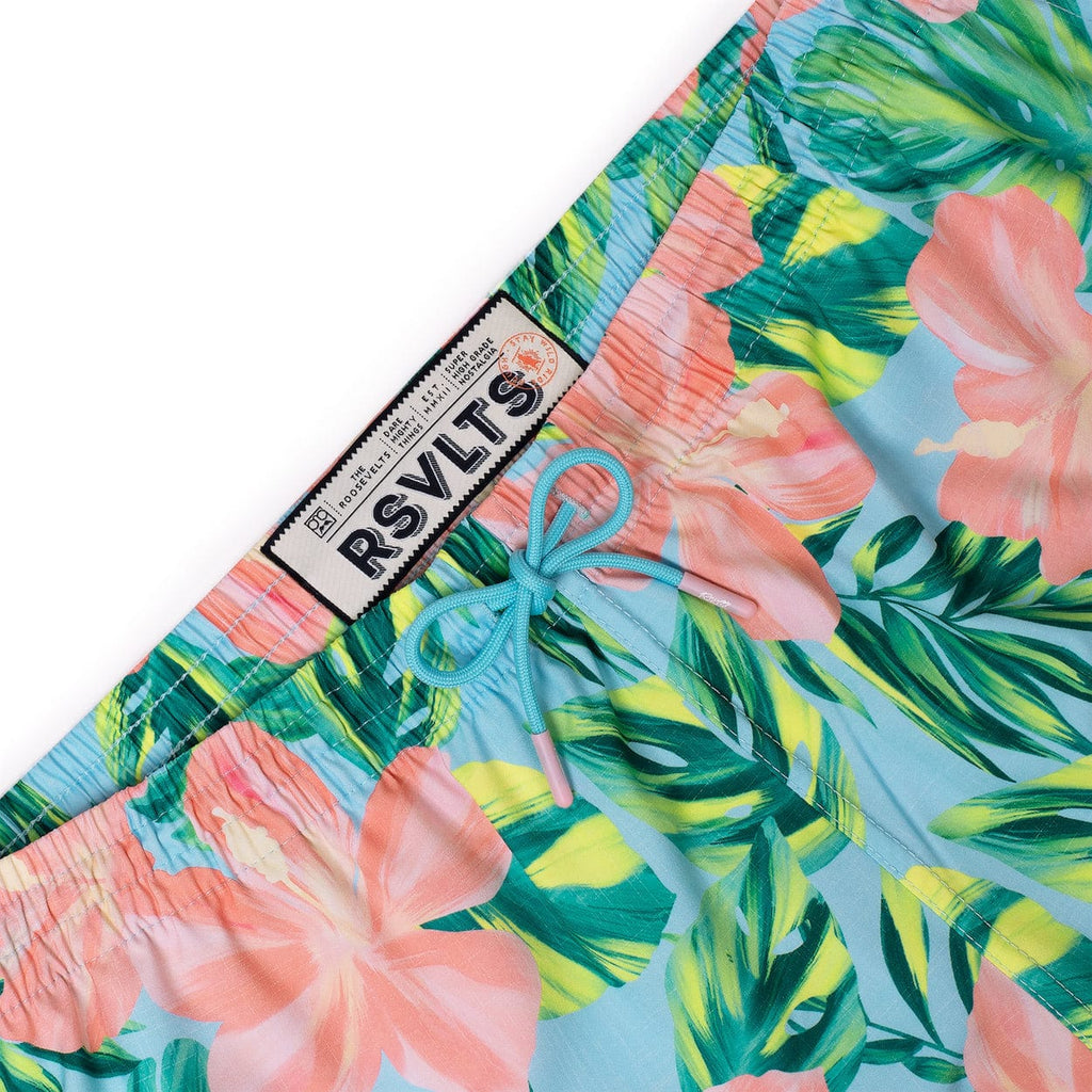 RSVLTS Island Time Hybrid Shorts in Blue — detail 4