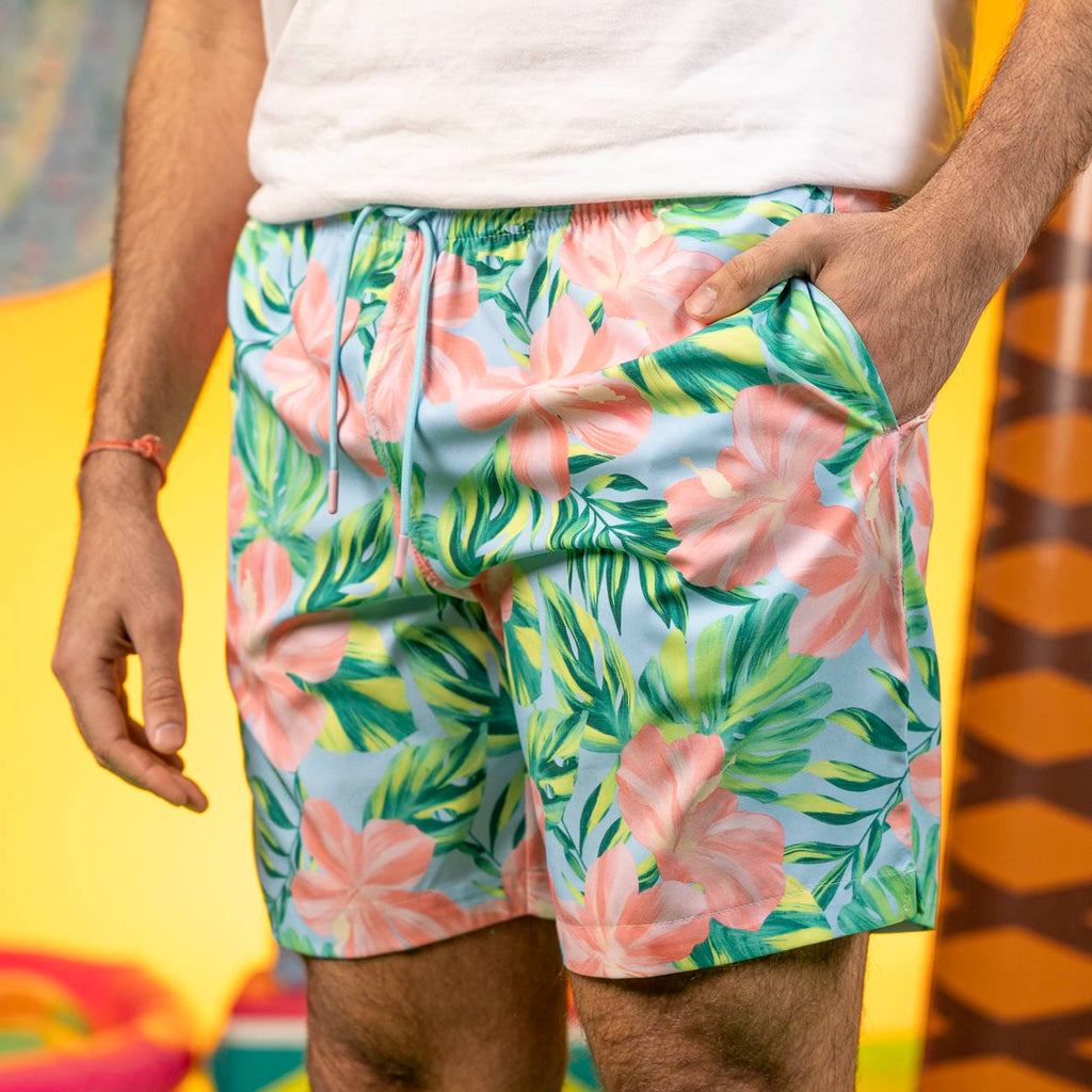 RSVLTS Island Time Hybrid Shorts in Blue — detail 3