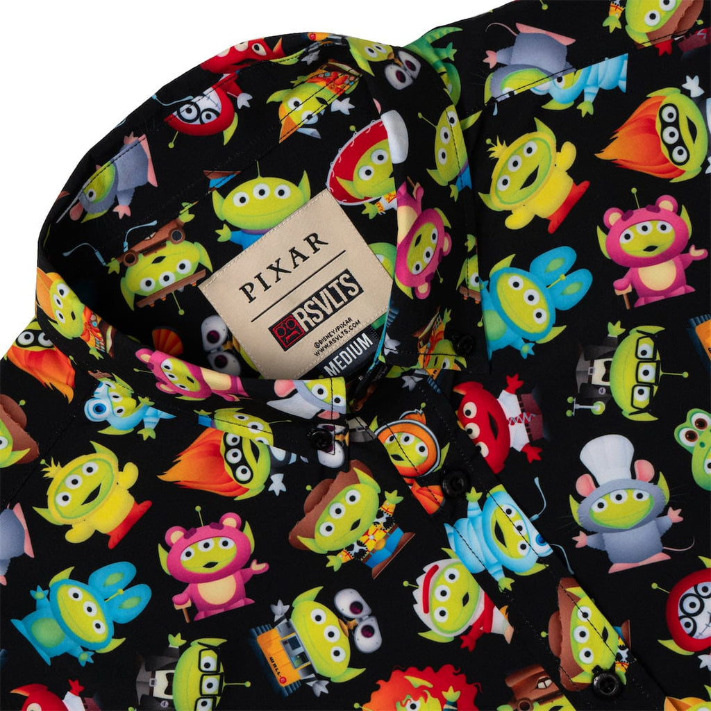 RSVLTS Cosmic Costumes KUNUFLEX Short Sleeve Shirt in Black — detail 7