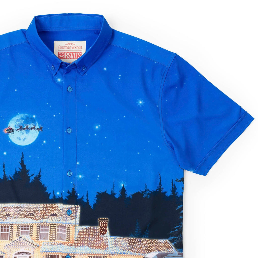 RSVLTS It’s a Beaut KUNUFLEX Short Sleeve Shirt in Blue — detail 2